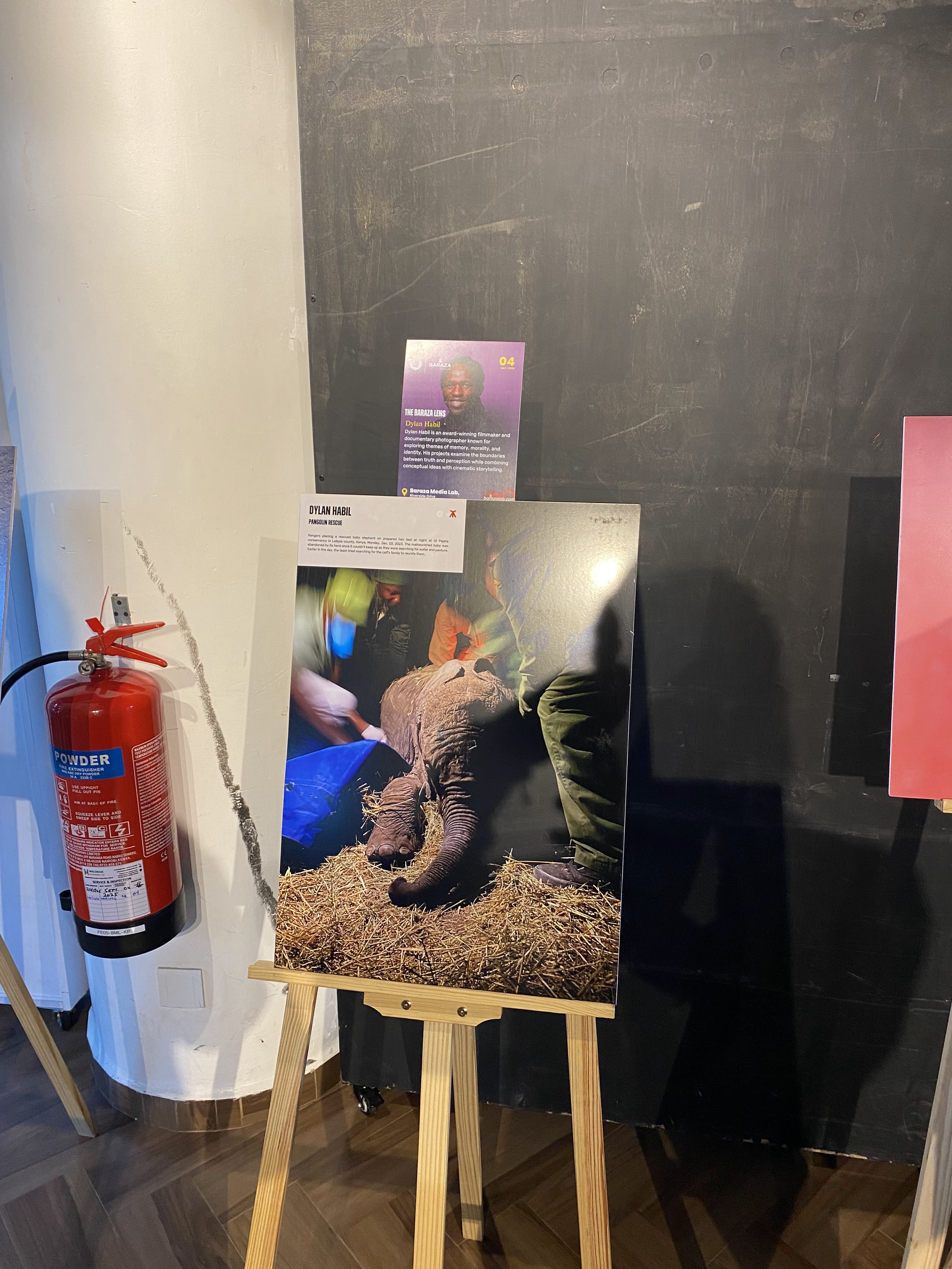 Dylan at Baraza Lens exhibition